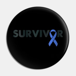 Womens Survivor Support Ribbon Rectal Cancer Awareness Pin