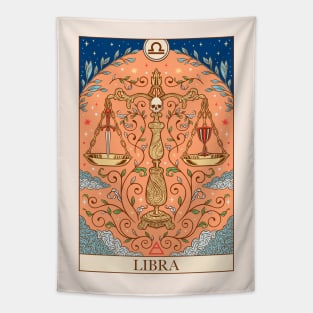 Zodiac sign tarot card Libra Tapestry