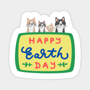 HAPPY HEARTH DAY Cute Family CAT Magnet