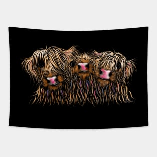 SCoTTiSH HiGHLaND CoWS ' THe McDouGHNuTS ' Tapestry