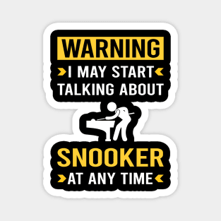 Warning Snooker Magnet