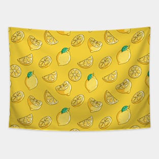 Fresh Yellow Lemons Tapestry