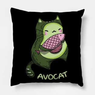 Avocat / Avocado Cat / Cute T-Shirt Pillow