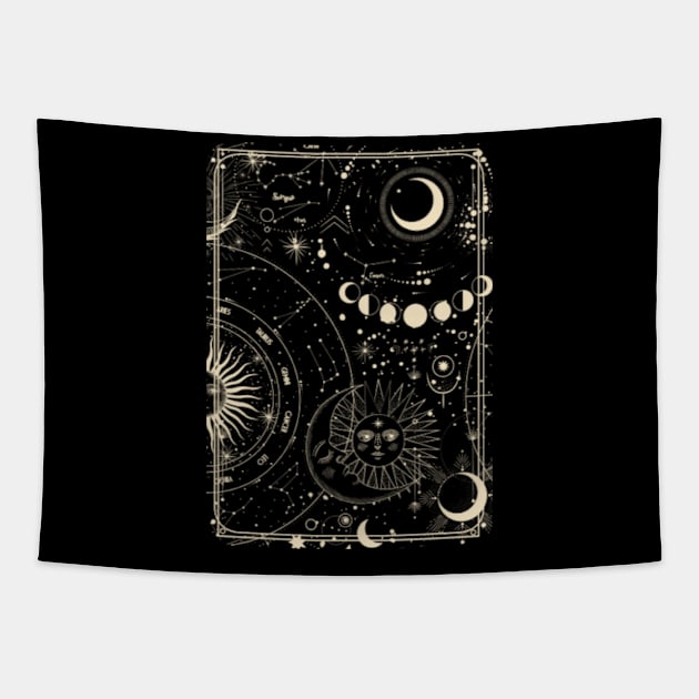 Astral landscape Tapestry by Cleopsys