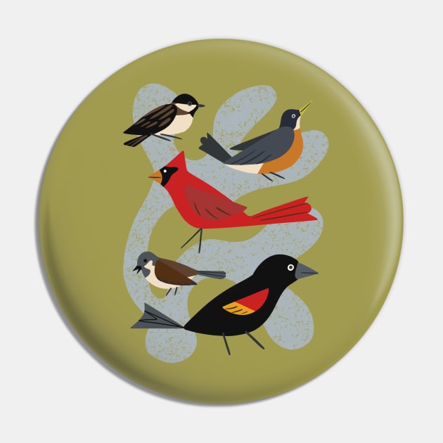 Five Birds Pin by Renea L Thull