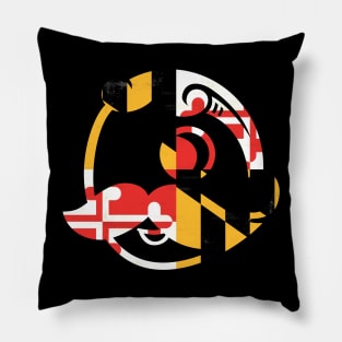 Natty Boh: Maryland Flag Pillow