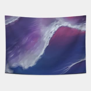 Waves at dusk Tapestry