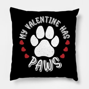 My Valentine Has Paws Animal Lover Pillow