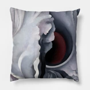 High Resolution The Black Iris by Georgia O'Keeffe Pillow