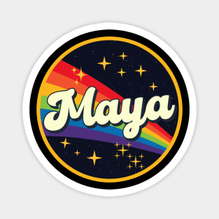 Maya // Rainbow In Space Vintage Style Magnet