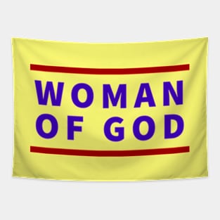 Woman Of God | Christian Typography Tapestry