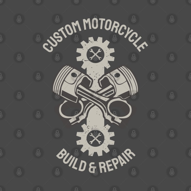 Custom Motorcycle Vintage Tee | Personalized Biker by medabdallahh8