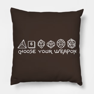 Choose Your Weapon Gaming Dice Pillow