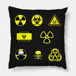 Biohazard - Nuclear Stickers Pillow