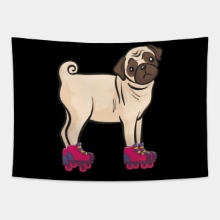 Cool Dog on Skateboard love co Tapestry