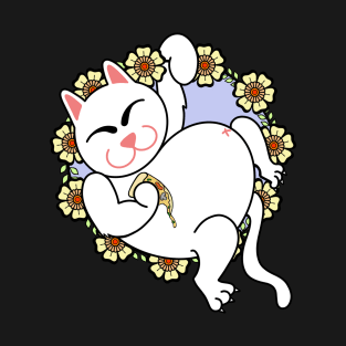 Happy white cat T-Shirt