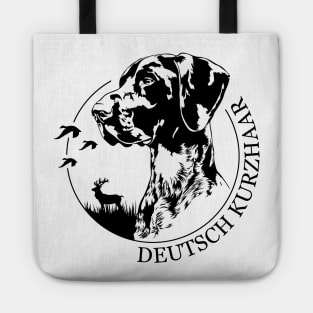 Deutsch Kurzhaar dog portrait Tote