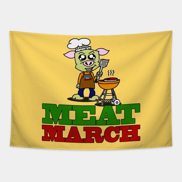 Meat March Tapestry by BogusPunkin Studios 