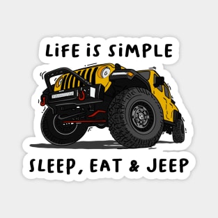 American Jeep Yellow Magnet