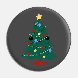 Cutey Face Decorated Christmas Tree Pin