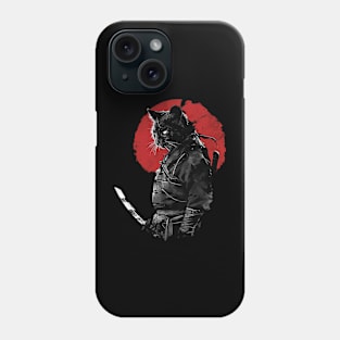 samurai cat Phone Case