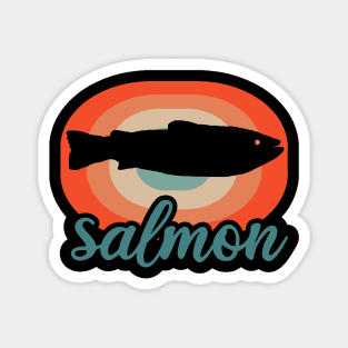 Salmon Design Scandinavia Fishing Hiking Magnet