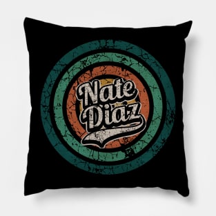 Nate Diaz // Retro Circle Crack Vintage Pillow