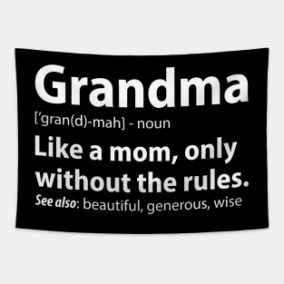 Grandma Definition, Funny Gift for Grandmother Tapestry