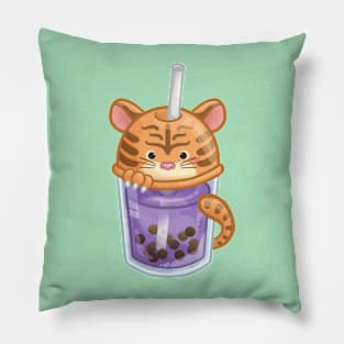 Tiger Bubble Tea Pillow