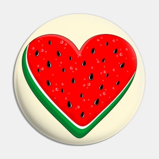 Watermelon Heart Valentine's Day Free Palestine Pin