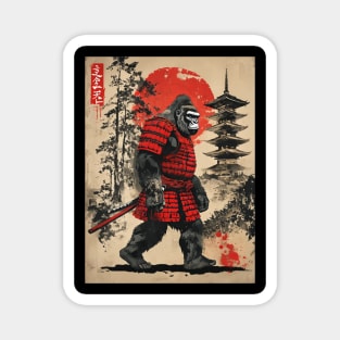 Samurai Gorilla: Red Sun Sentinel Magnet