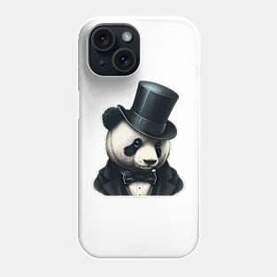 Panda wearing Top Hat Phone Case