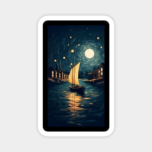 Sailing under Starry Skies Magnet