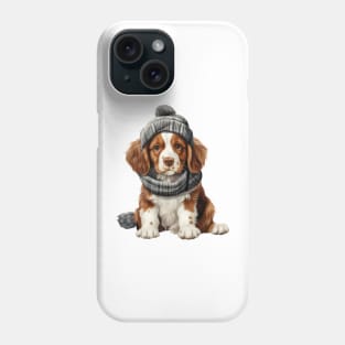 Winter Brittany Dog Phone Case