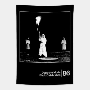 Black Celebration - Depeche Mode / Minimal Graphic Artwork Design Tapestry