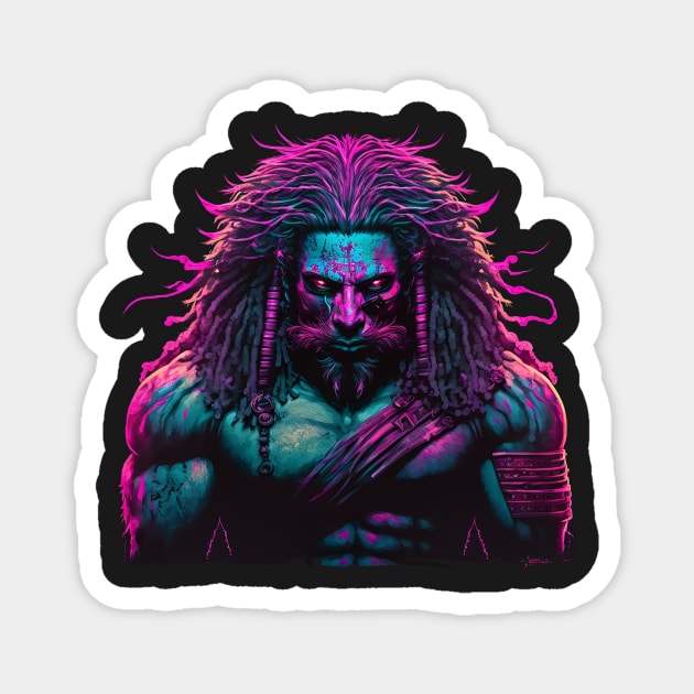 Synthwave Shaman Magnet by Abili-Tees