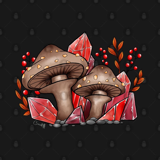 Mushrooms and Crystals by CréaTiff