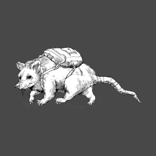 Opossum Backpack Sketch T-Shirt