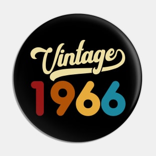 1966 Vintage Gift 54th Birthday Retro Style Pin