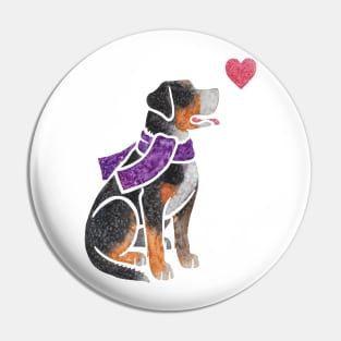 Watercolour Greater Swiss Mountain Dog Pin