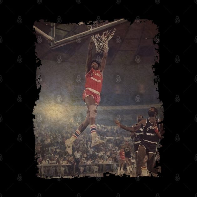 Julius Erving During The 21st Century Pro Basketball Tourney, 1975 by Omeshshopart