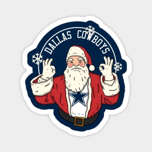 Santa Claus Loves Dallas Cowboys Magnet