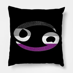 Asexual Pride Flag Cancer Zodiac Sign Pillow