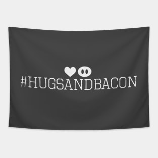 #hugsandbacon - Pig Nose - dark shirts Tapestry