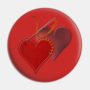 Stitched Heart Pin