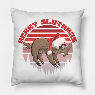 Merry Slothmas Pillow