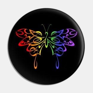 Tribal butterfly (rainbow) Pin