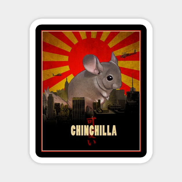 Kaiju Chinchilla Magnet by uialwen