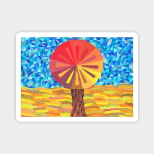 Mosaic Autumn Tree Magnet