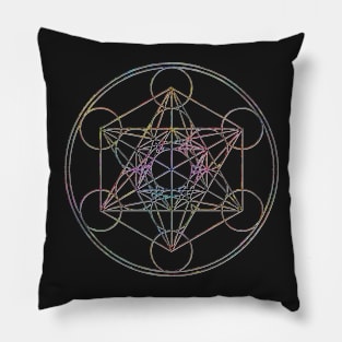 Metatron Cube on Black Pillow